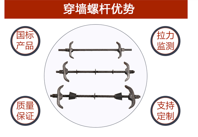 穿墙螺栓-穿墙螺杆-通丝螺杆